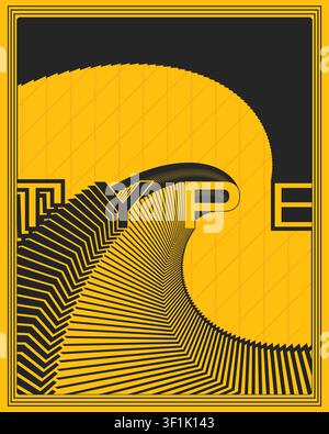 Abstract symmetrical text typography poster modern graphic design bold statement lettering vector artwork for trendsetting home decor Stock Vector