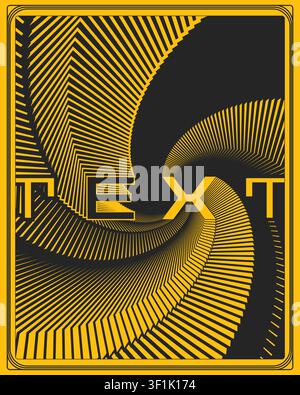 Abstract symmetrical text typography poster modern graphic design artistic alphabet pattern illustration for gallery wall art Stock Vector