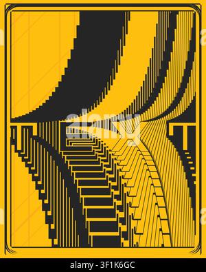 High Contrast Creative Typography Poster Optical Motion Balance Art Stock Vector