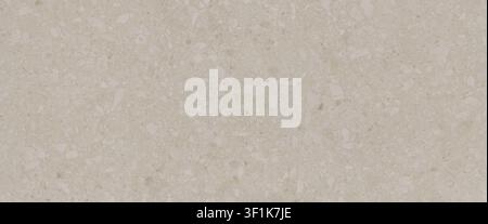 A full-frame background of a beige terrazzo stone texture featuring small white and grey composite speckles. Stock Photo