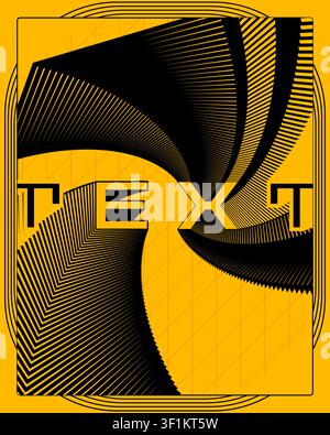 Abstract symmetrical text typography poster modern graphic design ...