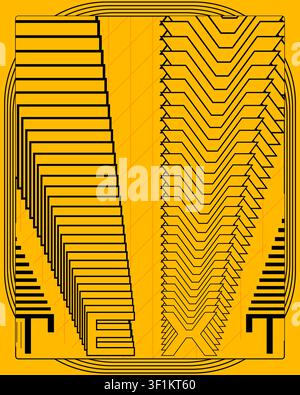 Abstract symmetrical text typography poster modern graphic design ...