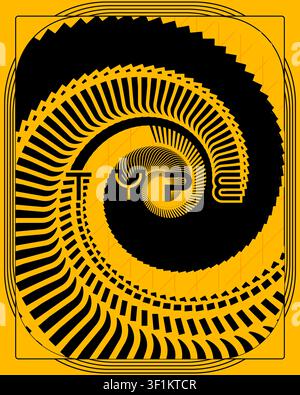 Abstract symmetrical text typography poster modern graphic design ...