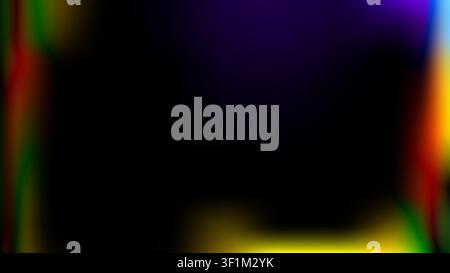 Neon reflections and cinematic glow in soft rainbow tones. Camera leak effect texture for photo overlays. Stock Vector