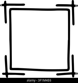 Cute childish QR frame with soft outline, ideal for shops, labels and stickers, scan me prompt included Stock Vector