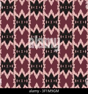 Retro Tribal Ikat Medallion Pattern Stock Vector