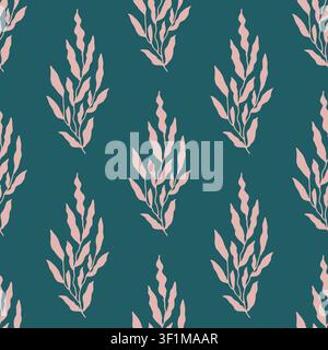 Minimalist Vertical Botanical Branch Design Stock Vector