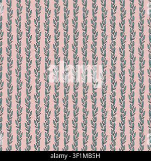 Vertical Botanical Leaf Vine Stripes Stock Vector