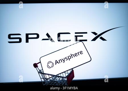 San Francisco, USA -July 14, 2026：SpaceX has officially confirmed an agreement to acquire Anysphere Inc., the developer of the AI code editor Cursor, Stock Photo