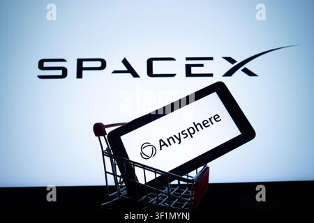 San Francisco, USA -July 14, 2026：SpaceX has officially confirmed an agreement to acquire Anysphere Inc., the developer of the AI code editor Cursor, Stock Photo