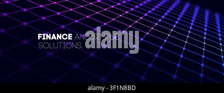 Game grid neon for background tech abstract and bg retro digital. Arcade pattern vr for purple blue 3d and futuristic hud 80s. Space line light for ui Stock Vector