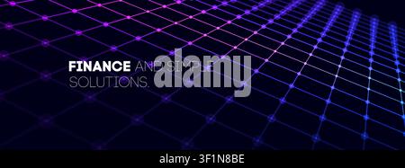Game grid neon for background tech abstract and bg retro digital. Arcade pattern vr for purple blue 3d and futuristic hud 80s. Space line light for ui Stock Vector