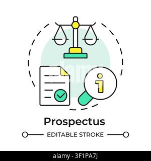 Prospectus multi color concept icon Stock Vector
