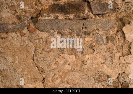 Ancient Rustic Stone Masonry Wall Full Frame Textures Stock Photo