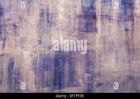 Abstract purple painted texture background with brush strokes and subtle grunge finish Stock Photo