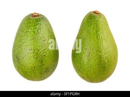 avocado path isolated on white Stock Photo