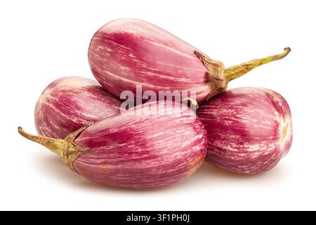 aubergine eggplant path isolated on white Stock Photo