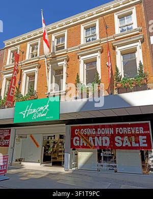 Final closing-down sale at family-run Hancock & Wood, the historic Warrington department store founded in 1914 on Bridge Street Stock Photo