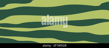 Watermelon skin pattern horizontal banner hand drawn vector for background template Stock Vector
