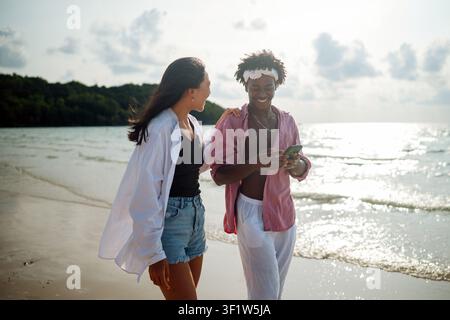 Couple enjoying travel, creating unforgettable memories through their passion for travel photography Stock Photo