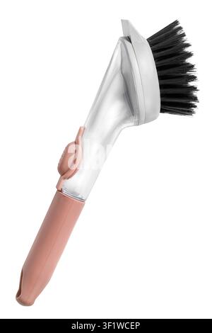 Cleaning hand brush isolated on white background Stock Photo