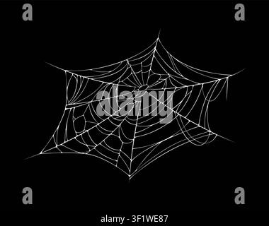 Halloween cobweb threads or stretched spider web Stock Vector