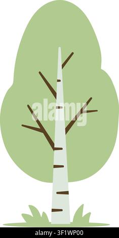Green Tree UI Illustration Stock Vector