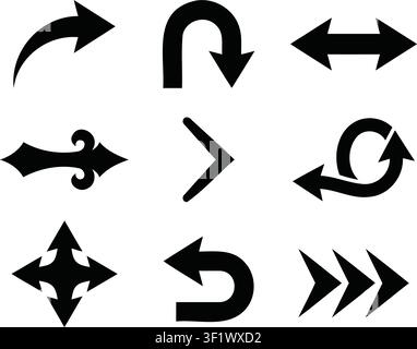 Navigation arrow silhouette icon vector illustration Stock Vector