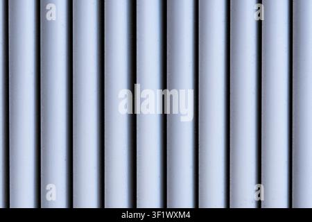 Abstract Texture of Horizontal Gray Metal Louvers Stock Photo