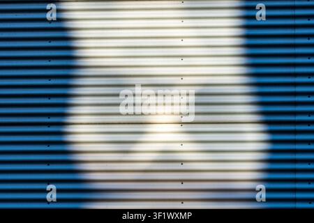 Abstract Corrugated Metal Texture Background with Light Leak Effect Stock Photo