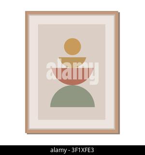 Abstract Geometric Shape Wall Art Decor Vector Illustration Stock Vector