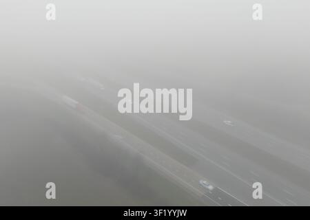 Abstract high angle view of dark blurred dynamic lines texture Stock Photo