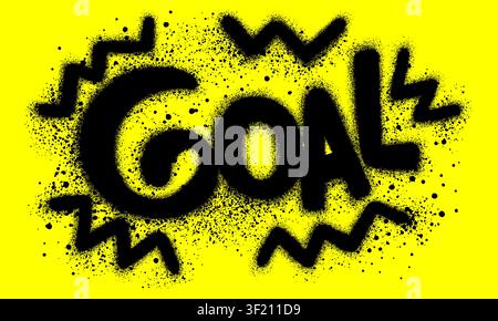 Spray Painted Graffiti Goal Word Sprayed isolated with a white background. Vector illustration. Stock Vector