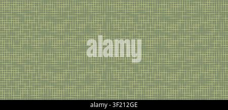 Green burlap linen seamless realistic texture. Linen fabric cloth woven pattern. Rough woven hessian textile. Canvas cotton backdrop bg. Vector illust Stock Vector