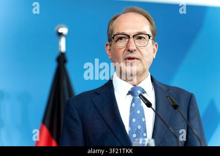 Alexander Dobrindt during the press statement on the results of the ...