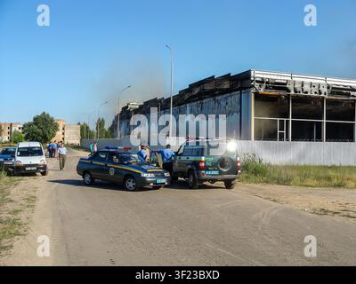 Police and Fire and Rescue officers at the scene of a suspicious house ...