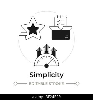 Simplicity modern flat line concept icon Stock Vector