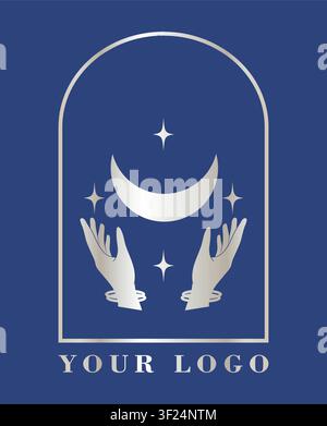 Vector Concept of Minimalist Symbol for Eco Cosmetic Brands. Business Logo Template. Simple Emblem Stock Vector