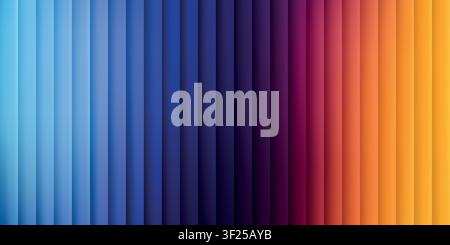 Vibrant vertical stripe gradient background with blue purple orange color transition. Modern abstract pattern template for digital banners and web Stock Vector