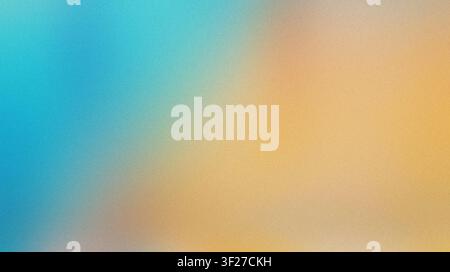 Abstract blue orange gradient background with grainy texture Stock Photo