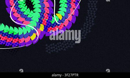 Vibrant Abstract Background Design With Geometric Elements On Dark Background for Sport or Game Events Banner or Poster Stock Vector