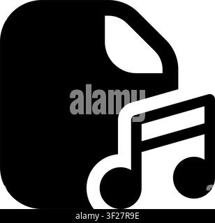 Audio File Icon, Sound, Music, Mp3, Wav, Format, Wave, Waveform Stock Vector