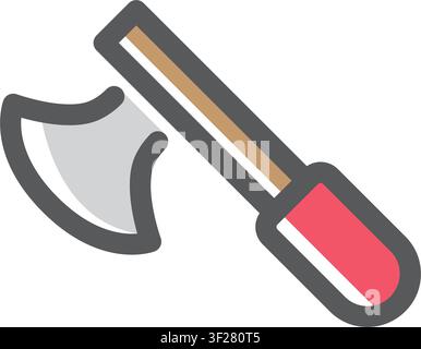 Axe Icon, Tool, Weapon, Hatchet, Chopping, Lumber, Woodcutting Stock Vector