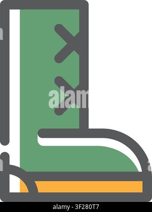 Adventure Boots Icon, Hiking, Work, Footwear, Shoe, Outdoor Gear Stock Vector