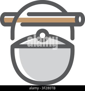 Kettel Icon, Kettle, Kitchen, Appliance, Cooking, Beverage, Tea Stock Vector