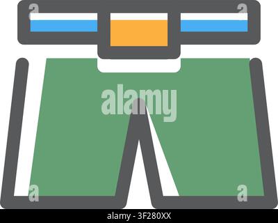 Short Pants Icon, Shorts, Clothing, Apparel, Garment, Fashion Stock Vector