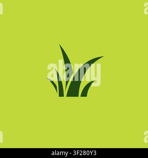 Creative grass logo template design vector illustration. grass icon Stock Vector