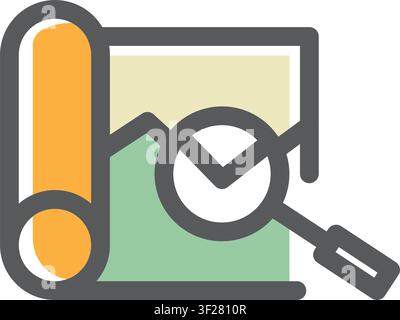 Treasure Map Icon, Pirate, Old, Vintage, Antique, Navigation Stock Vector
