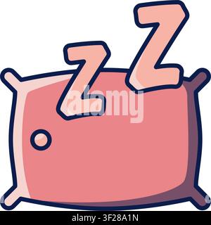 Pillow Icon, Cushion, Bedding, Sleep, Rest, Comfort, Bed Stock Vector