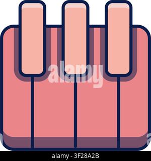 Piano Icon, Music Instrument, Keyboard, Grand, Upright, Musical Stock Vector